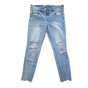 Women's Blue American Eagle Distressed Jeans